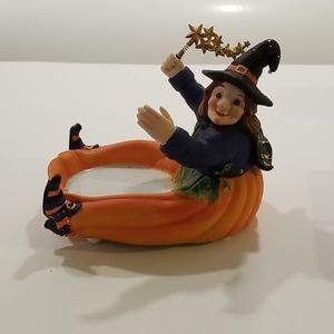 PartyLite Pumpkin Witch Candle Holder